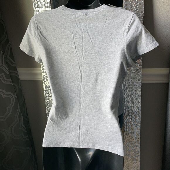 Charlotte Russe Short Sleeve Gray I’m Kind Of A Big Deal Tshirt Teal Letters Lrg - Picture 6 of 11